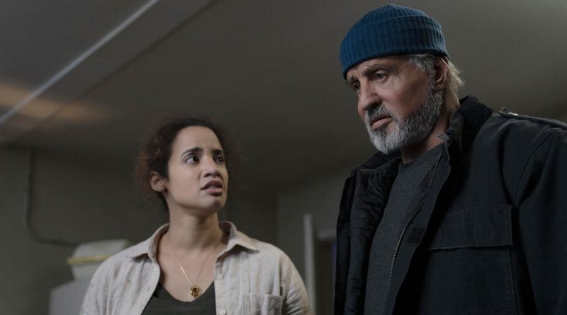 Sylvester Stallone and Dascha Polanco in "Samaritan" (2022)