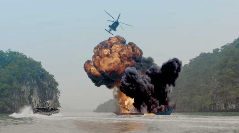 A scene from "Coast Guard Malaysia: Ops Helang" (2023)