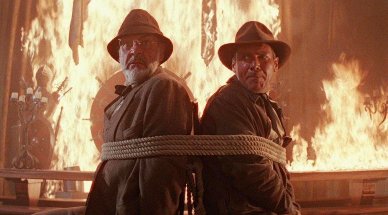 Indy (Harrison Ford) and Henry Jones, Sr. (Sean Connery) in "Indiana Jones and the Last Crusade" (1989)