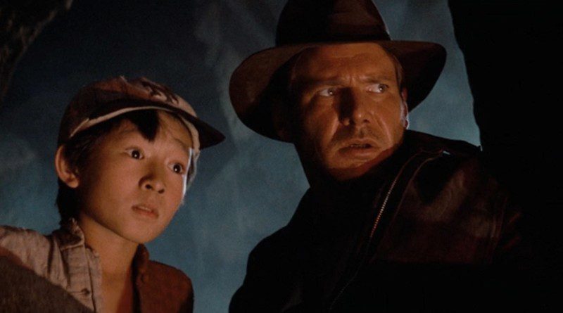 Indy (Harrison Ford) and Short Round (Ke Huy Quan) in "Indiana Jones and the Temple of Doom" (1984)