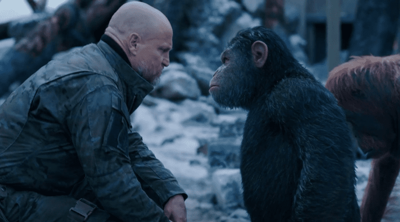 Woody Harrelson and Andy Serkis in "War for the Planet of the Apes" (2017)