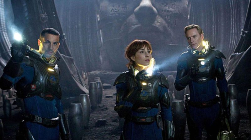 (L-R) Logan Marshall-Green, Noomi Rapace and Michael Fassbender in "Prometheus" (2012)