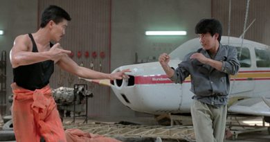 Yuen Biao and Melvin Wong in "Righting Wrongs" (1986)