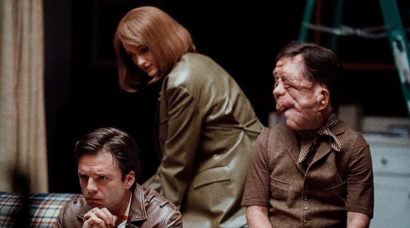 (L-R) Sebastian Stan, Renate Reinsve and Adam Pearson in "A Different Man" (2024)