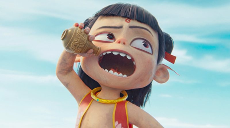 The mischievous Nezha (voiced by Lü Yanting) returns in "Ne Zha 2" (2025)